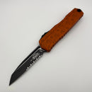 Pre-Owned Microtech Cypher II Black Tactical Partial Serrated S/E & Orange Tangerine Claw Burst Handles 1241-2OTCWD