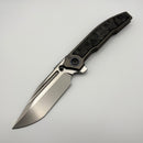 Pre-Owned Custom Knife Factory Snafu 4.0 Large Titanium Integral Handle w/ Carbon Fiber Inlays & M398