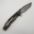 Pre-Owned Custom Knife Factory Snafu 4.0 Large Titanium Integral Handle w/ Carbon Fiber Inlays & M398