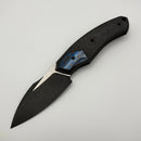 Pre-Owned Custom Knife Factory Davless Carbon Fiber & ZircuTi w/ Two Tone Blackwash S90V
