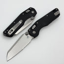 Microtech MSI RAM LOK Mini Black Fluted Aluminum Handles w/ Part Serrated Stonewash M390MK 210M-11FL