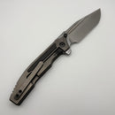 Pre-Owned Custom Knife Factory Snafu 4.0 Large Titanium Integral Handle w/ Carbon Fiber Inlays & M398