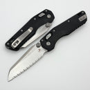 Microtech MSI RAM LOK Mini Fluted Aluminum Handles w/ Full Serrated Stonewash M390MK 210M-12FL