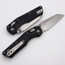 Microtech MSI RAM LOK Mini Fluted Aluminum Handles w/ Full Serrated Stonewash M390MK 210M-12FL