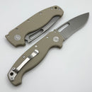 Demko Knives MG AD20S V2 Kopis CPM-20CV & Tan G-10 Peel Ply Handles