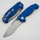 Demko Knives MG AD20S V2 Kopis CPM-20CV & Blue G-10 Handles