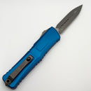 Factory Blem Microtech Knives Combat Troodon Gen III Apocalyptic Double Edge w/ Blue Handle 1142-10APBL