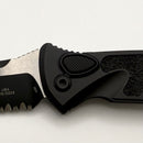 Factory Blem Microtech Socom Elite S/E Black Tactical Partial Serrated 160A-2T