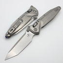 Marfione Select Microtech Socom Delta Ram-Lok Titanium Handles w/ Blue Accents & Tanto Stonewash M390MK 163RL-10MS3
