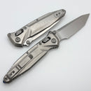 Marfione Select Microtech Socom Delta Ram-Lok Titanium Handles w/ Blue Accents & Tanto Stonewash M390MK 163RL-10MS3
