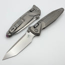 Marfione Select Microtech Socom Delta Ram-Lok Titanium Handles w/ Purple Accents & Tanto Stonewash M390MK 163RL-10MS4