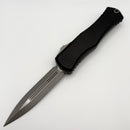 Factory Blem Microtech Knives Hera II Apocalyptic Double Edge w/ Black Handle 1702-10AP