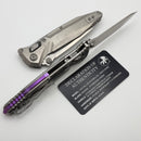 Marfione Select Microtech Socom Delta Ram-Lok Titanium Handles w/ Purple Accents & Tanto Stonewash M390MK 163RL-10MS4