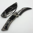 Microtech Hawk w/ Natural Clear Aluminum Handle & Black M390MK 166-1NC