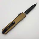 Microtech Ultratech Gen IV D/E Black Full Serrated w/ Tan Handle 11224-3TA