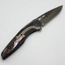 Custom Knife Factory Sukhoi-4 Titanium & Milled Carbon Fiber One Off Skulls