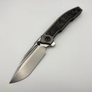 Pre-Owned Custom Knife Factory Snafu 4.0 Medium Titanium Integral Handle w/ Carbon Fiber Inlays & M398