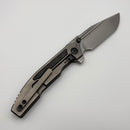 Pre-Owned Custom Knife Factory Snafu 4.0 Medium Titanium Integral Handle w/ Carbon Fiber Inlays & M398
