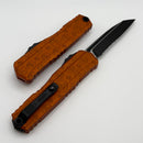 Microtech Cypher II Black Tactical Partial Serrated S/E & Orange Tangerine Claw Burst Handles 1241-2OTCWD