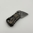 Pre-Owned Custom Knife Factory Kek Stonewash Slipjoint w/ Titanium Handles & Damasteel Non-Locking