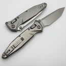 Marfione Select Microtech Socom Ram-Lok Titanium Slab Side Handles w/ Bronze Accents & Tanto Stonewash M390MK 161RLS-10MS2