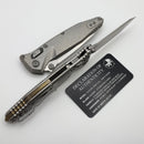 Marfione Select Microtech Socom Ram-Lok Titanium Slab Side Handles w/ Bronze Accents & Tanto Stonewash M390MK 161RLS-10MS2