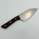 Pre-Owned Microtech Santoku 6" Merlot G-10 Handle w/ Stonewash M390MK 3200-10MR