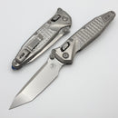 Marfione Select Microtech Socom Ram-Lok Titanium Frag Handles w/ Blue Accents & Tanto Stonewash M390MK 161RL-10FRMS3