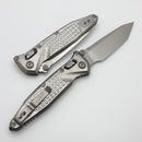 Marfione Select Microtech Socom Ram-Lok Titanium Frag Handles w/ Blue Accents & Tanto Stonewash M390MK 161RL-10FRMS3