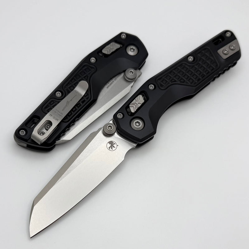 Microtech MSI RAM LOK Mini Proof Run Black Frag Aluminum Handles w/ Stonewash M390MK 210M-10FRSPR