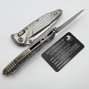 Marfione Select Microtech Socom Ram-Lok Titanium Frag Handles w/ Bronze Accents & Tanto Stonewash M390MK 161RL-10FRMS2