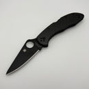 Pre-Owned Spyderco Delica 4 TiCN Black Cru-Wear & Carbon Fiber Handles Distributor Exclusive C11CFPBK