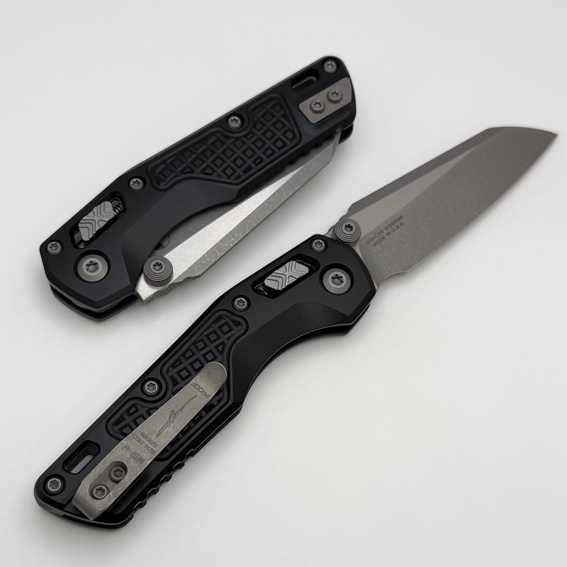 Microtech MSI RAM LOK Mini Proof Run Black Frag Aluminum Handles w/ Apocalyptic M390MK 210M-10APFRSPR