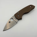 Pre-Owned Spyderco Lil' Native Brown G-10 Handles & CPM 15V Sprint Run C230GPBN15V