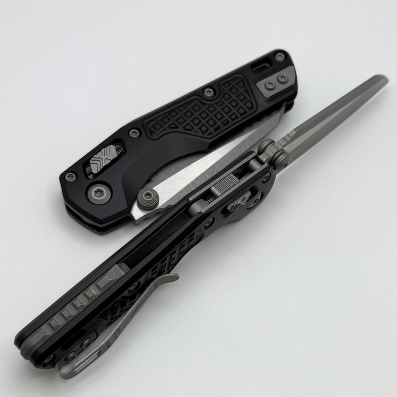 Microtech MSI RAM LOK Mini Proof Run Black Frag Aluminum Handles w/ Apocalyptic M390MK 210M-10APFRSPR