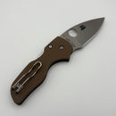 Pre-Owned Spyderco Lil' Native Brown G-10 Handles & CPM 15V Sprint Run C230GPBN15V