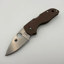Pre-Owned Spyderco Lil' Native Back Lock Brown G-10 Handles & CPM 15V Sprint Run C230MBGPBN15V