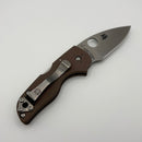 Pre-Owned Spyderco Lil' Native Back Lock Brown G-10 Handles & CPM 15V Sprint Run C230MBGPBN15V