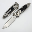 Marfione Select Microtech Socom Ram-Lok Titanium Textured Inlaid Handles w/ Flamed Accents & Tanto Stonewash M390MK 161RL-10MS5