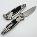 Marfione Select Microtech Socom Ram-Lok Titanium Textured Inlaid Handles w/ Flamed Accents & Tanto Stonewash M390MK 161RL-10MS5