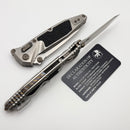 Marfione Select Microtech Socom Ram-Lok Titanium Textured Inlaid Handles w/ Flamed Accents & Tanto Stonewash M390MK 161RL-10MS5