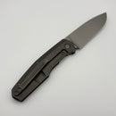 Pre-Owned Custom Knife Factory FIF18 Tumbled Titanium Handles & M398