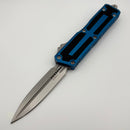 Pre-Owned Microtech Scarab 2 Gen 3 D/E Stonewash Standard w/ Blue Handle 1280-10BL