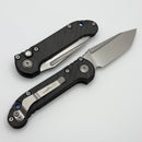Microtech Marfione Select LUDT Gen III Carbon Fiber Handles w/ Blue Accents & Stonewash Tanto 1136-10MS14