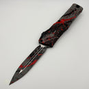 Pre-Owned Microtech Knives Combat Troodon Gen III D/E Bull Shark Gray/Black Red Splatter Signature Series 1142-1BGBKRDSPLS