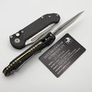 Microtech Marfione Select LUDT Gen III Carbon Fiber Handles w/ Bronze Accents & Stonewash Tanto 1136-10MS13