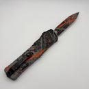 Pre-Owned Microtech Knives Combat Troodon Gen III D/E Bull Shark Gray/Black Orange Splatter Signature Series 1142-1BGBKORSPLS