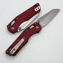 Microtech MSI RAM LOK Mini Merlot Fluted Aluminum Handles w/ Stonewash M390MK 210M-10FLMR