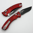Microtech Amphibian Mini RAM LOK Red Frag Aluminum & Tactical Standard M390MK 137MRL-1FRRD