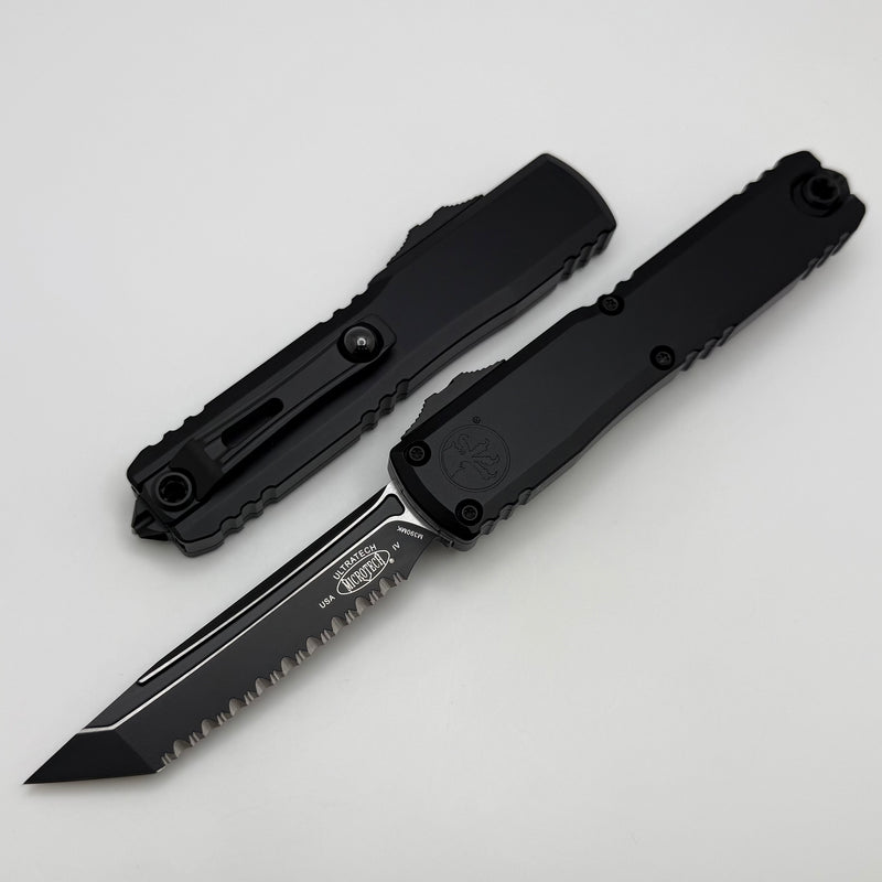 Microtech Ultratech Gen IV T/E Full Serrated Tactical w/ Black Handle 11234-3T